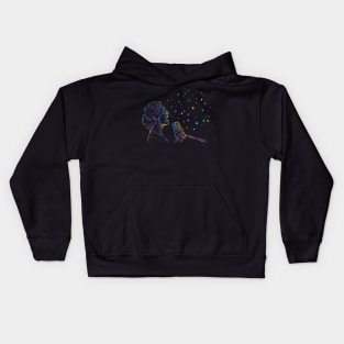 female singer abstract colorful Kids Hoodie